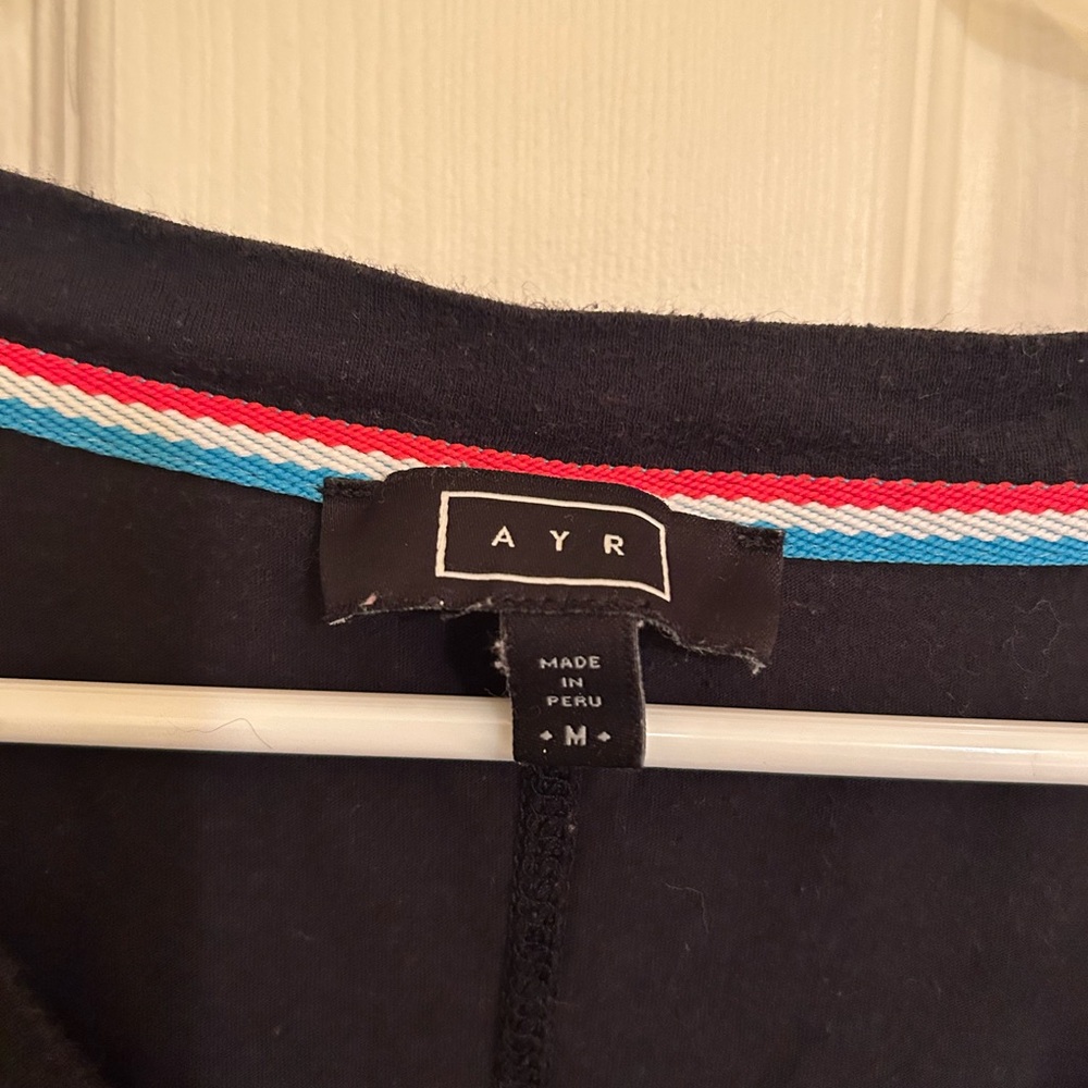 LIKE NEW AYR Black V-Neck Tee - Picture 2 of 5